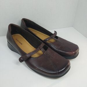 Maripe Wylie Size 8 B Brown Leather T-strap Mary Janes Preppy Retro Flair Shoes